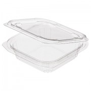 Одноразовый контейнер квадратный 250 мл, С КРЫШКОЙ, ЮП-РКСП, КОМПЛЕКТ 400 шт., прозрачный, ПЭТ, ЮПЛАСТ, ЮУПМ6011