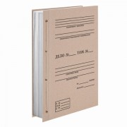 Крышки переплетные картонные А4 305х220 мм, КОМПЛЕКТ 100 шт. (обложка 'Дело' - 50 шт., задник - 50 шт.), 112163