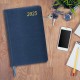 Еженедельник датированный 2025, А5, 145х215 мм, BRAUBERG 'Iguana', под кожу, синий, 115960