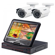 Комплект видеонаблюдения FALCON EYE FE-1104COMBO KIT 'Light', 4-х канальный, гибридный регистратор, дисплей 10', 2 уличные камеры