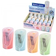Точилка с контейнером BRAUBERG 'CELL PASTEL', пастельные цвета ассорти, 272503