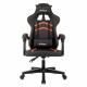 Кресло компьютерное BRABIX 'Shooter GM-123', 2 подушки, экокожа, черное/красное, 533190