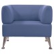 Кресло мягкое 'Норд', 'V-700', 820х720х730 мм, c подлокотниками, экокожа, голубое