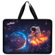 Папка на молнии с ручками ЮНЛАНДИЯ А4, 1 отделение, пластик, 80 мм, 'Space explorer', 273365