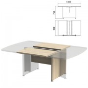 Модуль стола для переговоров 'Приоритет' 1400х900х750 мм, кронберг (КОМПЛЕКТ)
