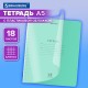 Тетрадь пластиковая обложка (прозрачная) 18 листов, клетка, BRAUBERG 'Smart Cover', ЗЕЛЕНАЯ, 405028