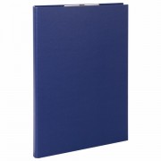 Папка-планшет STAFF 'EVERYDAY', А4 (230х314 мм), с прижимом и крышкой, картон/бумвинил, РОССИЯ, синяя, 229054