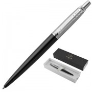 Ручка шариковая PARKER 'Jotter Core Bond Street Black CT', корпус черный, детали хром, синяя, 1953184