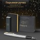Ручка перьевая PARKER 'Jotter Core Stainless Steel GT', ежедневник А5 черный, пакет, 880902