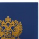 Папка адресная бумвинил с гербом России, формат А4, синяя, индивидуальная упаковка, STAFF 'Basic', 129583