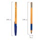 Ручка шариковая с грипом BRAUBERG 'i-STICK POINT ORANGE', СИНЯЯ, пишущий узел 0,7 мм, линия письма 0,35 мм, 144386