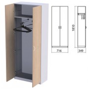 Шкаф для одежды 'Бюджет', 716х349х1810 мм, гикори джексон (КОМПЛЕКТ)