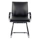 Кресло для приемных и переговорных BRABIX 'Kayman CF-102', экокожа, хром, черное, 532572