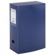 Короб архивный (330х245 мм), 100 мм, пластик, разборный, до 900 листов, синий, 0,9 мм, BRAUBERG 'Energy', 235375