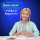 Набор чертежный средний BRAUBERG 'FRESH ZONE' (линейка 20 см, 2 треугольника, транспортир), оранжевая шкала, 210763