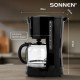 Кофеварка капельная SONNEN CM1095, 900 Вт, объем 1,8 л, подогрев кофе, противокапельная система, черная, 456334