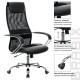 Кресло офисное BRABIX PREMIUM 'Stalker EX-608 CH', хром, ткань-сетка/кожзам, черное, 532091