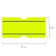 Этикет-лента 21х12мм прямоугольная желтая с черной полосой КОМПЛЕКТ 5 рул. по 600 шт, 115511