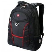 Рюкзак WENGER, универсальный, черный, красные полосы, 'Rad', 30 л, 35х20х47 см, 1178215