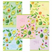 Тетради ДЭК А5 96 л. КОМПЛЕКТ 5 шт., BRAUBERG скоба, клетка, глянцевый лак, 'Авокадо', 404401