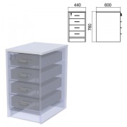 Крышка для тумбы приставной (АТ-07) 'Арго', 440х600х22 мм, серый
