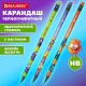 Карандаш чернографитный с принтом кросс-серия МОНСТРИКИ, 1 шт., HB, ластик, ассорти, BRAUBERG, 182110