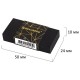 Ластик BRAUBERG 'GOLDEN BLACK', 50х24х10 мм, прямоугольный, картонный держатель, экологичный ПВХ, ассорти, 272728