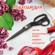 Ножницы портновские 290 мм, КЛАССИЧЕСКИЕ, черные, ручки с силиконовым покрытием, ОСТРОВ СОКРОВИЩ, 665599