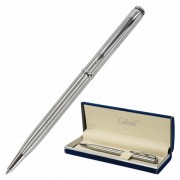 Ручка подарочная шариковая GALANT 'Arrow Chrome', корпус серебристый, хромированные детали, пишущий узел 0,7 мм, синяя, 140408