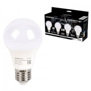 Лампа светодиодная SONNEN EXTRA, 10 (85) Вт, КОМПЛЕКТ 4 шт., Е27, нейтральный белый, 30000 ч, LED A60-10W-4000-Е27, 457893