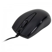 Мышь проводная БЕСШУМНАЯ USB, 1200 dpi, 2 кнопки + колесо-кнопка, оптическая, SONNEN K520, черная, 513944