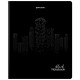 Тетрадь А5, 48 л., BRAUBERG, скоба, клетка, матовая ламинация, выборочный лак, 'Black' (микс в спайке), 404375