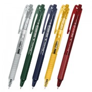 Ручка шариковая автоматическая с грипом BRAUBERG 'CLASSIC DARK COLOR', СИНЯЯ, ассорти, пишущий узел 0,5 мм, линия письма 0,35 мм, 144469