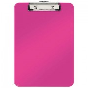 Доска-планшет LEITZ 'WOW', с верхним прижимом, A4, 320х228 мм, пластик, 1,7 мм, розовая, 39710023