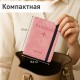 Обложка для паспорта и документов с защитой НАБОР 2 шт., 9 карманов, резинка, экокожа, графитовая/розовая, BRAUBERG, 238765