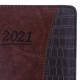Ежедневник датированный 2021 А5 (148х218 мм) GALANT 'CombiContract', кожзам, коричневый, 111516