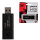 Флеш-диск 64 GB, KINGSTON DataTraveler 100 G3, USB 3.0, черный, DT100G3/64GB