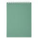 Блокнот МАЛЫЙ ФОРМАТ А6, 60 л., силиконовый гребень, обложка пластик, клетка, BRAUBERG, зеленый, 117564