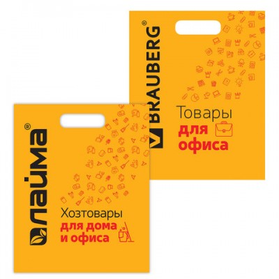 Пакет презентационно-упаковочный 'Каталог товаров для офиса', 40х50 см, усиленная ручка, ЖЕЛТЫЙ