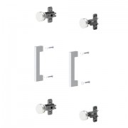 Фурнитура для двери стеклянной 'Арго', КОМПЛЕКТ 2 шт., А-стл302, -304, -310