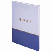 Ежедневник датированный 2021 А5 (145х215 мм), ламинированная обложка, STAFF, 'Офис', 111819