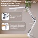 Настольная лампа-светильник SONNEN ST-001, струбцина, LED, 14 Вт, 3 режима цветовой температуры, металлический корпус, 70 см, 238498
