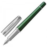 Ручка перьевая PARKER 'Urban Premium Green CT', корпус зеленый, хромированные детали, синяя, 1931617