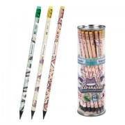 Карандаш чернографитный с принтом кросс-серия МИЛЫЕ КОТЫ, 1 шт., HB, ластик, ассорти, BRAUBERG, 182107