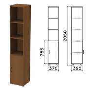 Шкаф полузакрытый 'Монолит', 370х390х2050 мм, цвет орех гварнери (КОМПЛЕКТ)