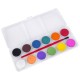 Краски акварельные ПИФАГОР 'СОЛНЫШКО', 12 цветов с кистью, круглые кюветы, пенал, 192635