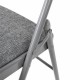 Стул складной BRABIX 'Golf Plus CF-003 КОМФОРТ', серый каркас, серая ткань, 532890