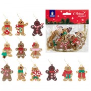 Украшение ёлочное 'Пряничные человечки', 12 шт., 7 см, ЗОЛОТАЯ СКАЗКА, 592146