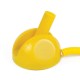 Ручка шариковая настольная BRAUBERG 'Стенд-Пен', СИНЯЯ, пружинка, корпус желтый, линия письма 0,5 мм, 142162