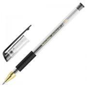 Ручка гелевая с грипом BRAUBERG 'EXTRA GT GLD', ЧЕРНАЯ, стандартный узел 0,5 мм, линия 0,35 мм, 143919